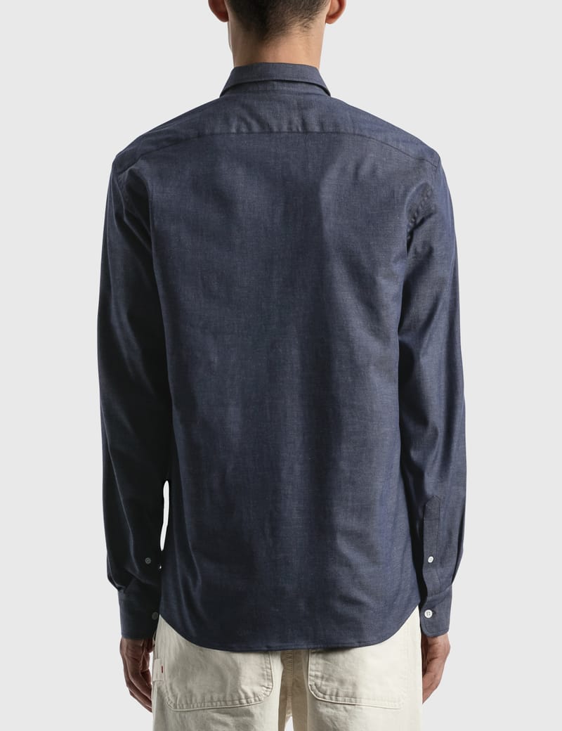 FOX HEAD EMBROIDERY CLASSIC SHIRT -WHITE(HM00435WC0025) Maison Kitsune -Men-(メゾンキツネ) Maison Kitsuné - Fox Head Embroidery Classic Shirt | HBX