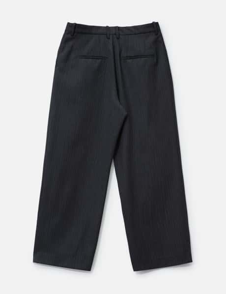 Stripe Wool Blend Pleated Trousers view 8