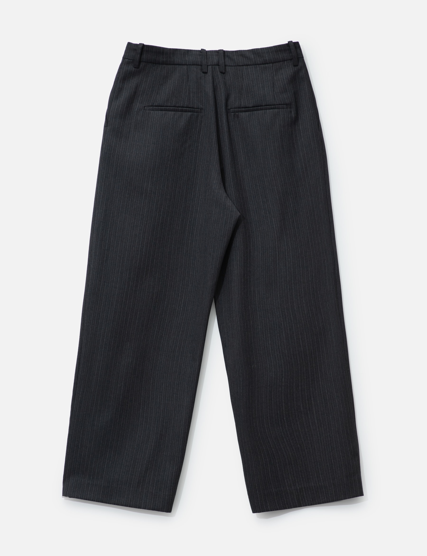 Stripe Wool Blend Pleated Trousers view 17
