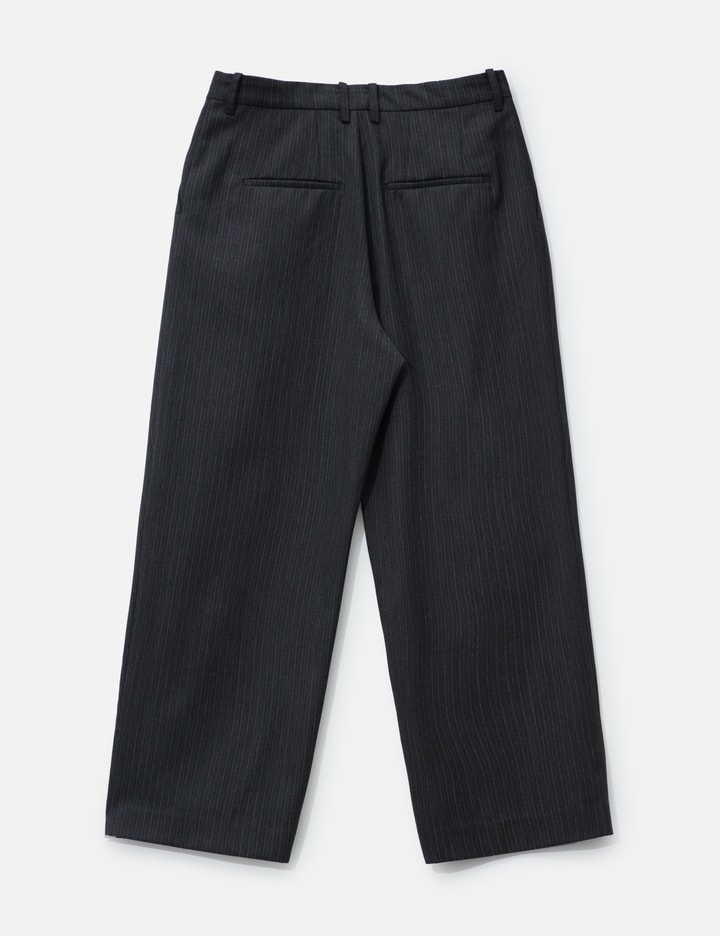 Stripe Wool Blend Pleated Trousers view 2