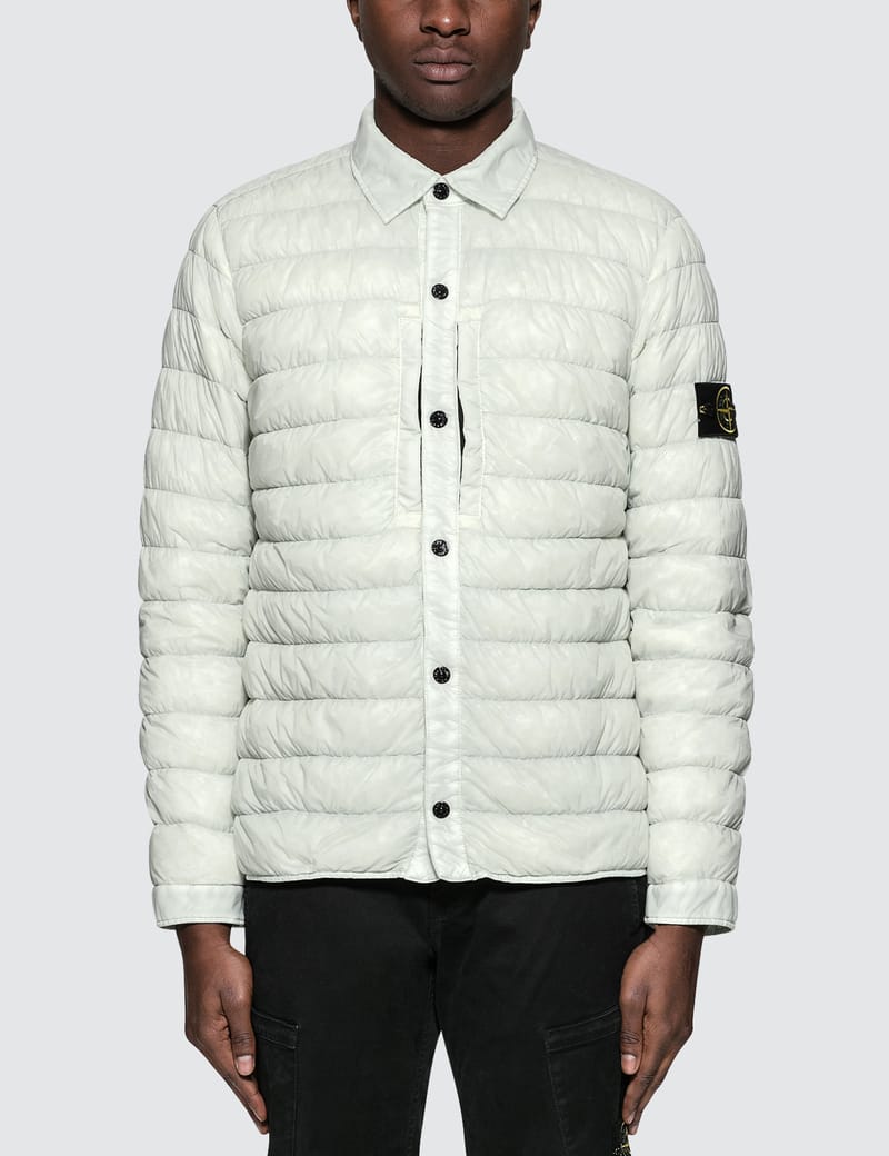 stone island down overshirt