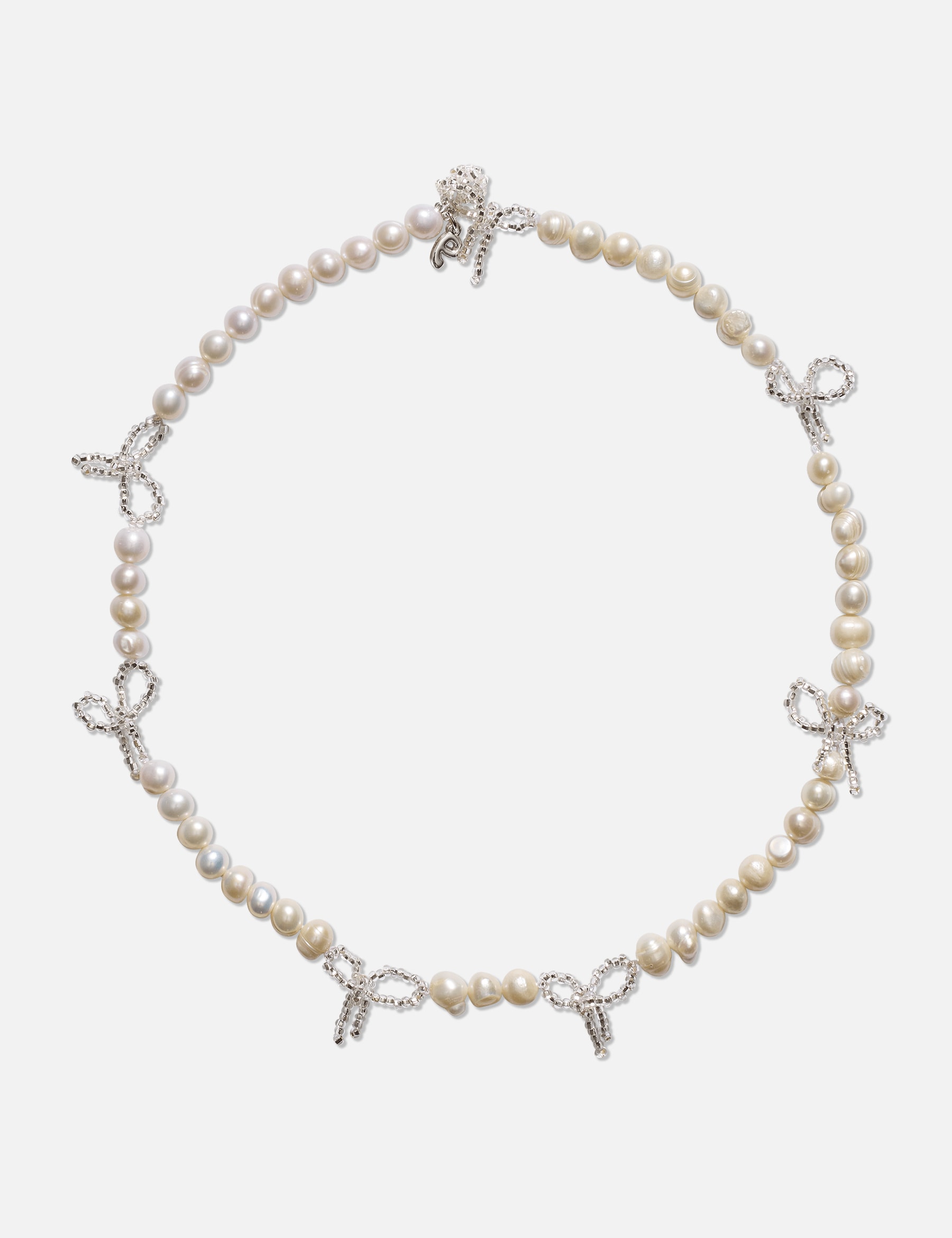 Multi Pearl Bow Necklace view 7