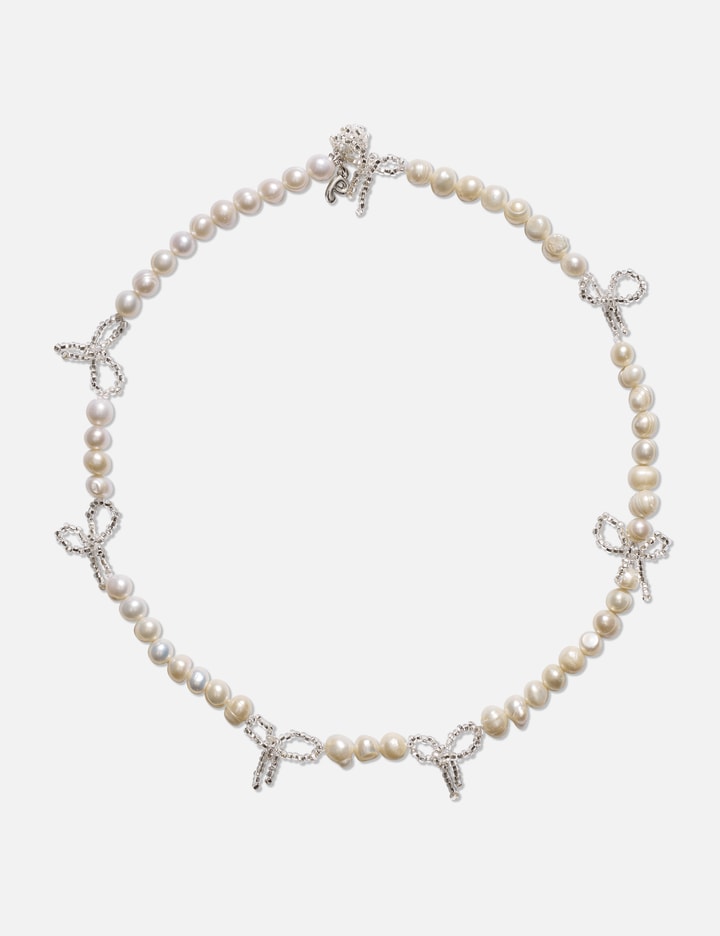 Multi Pearl Bow Necklace Placeholder Image