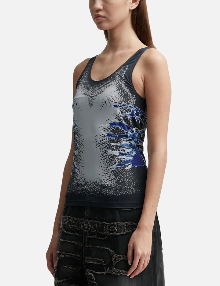 Y/project Whisker Print Tank Top In Black