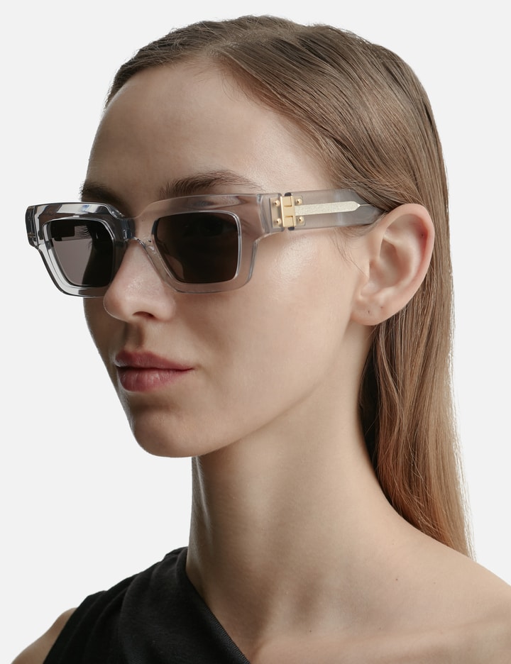 Bottega Veneta Hinge Acetate Square Sunglasses In Purple