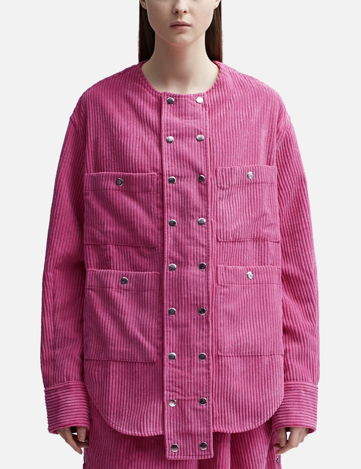 Eckhaus Latta Cord Snap Jacket In Pink