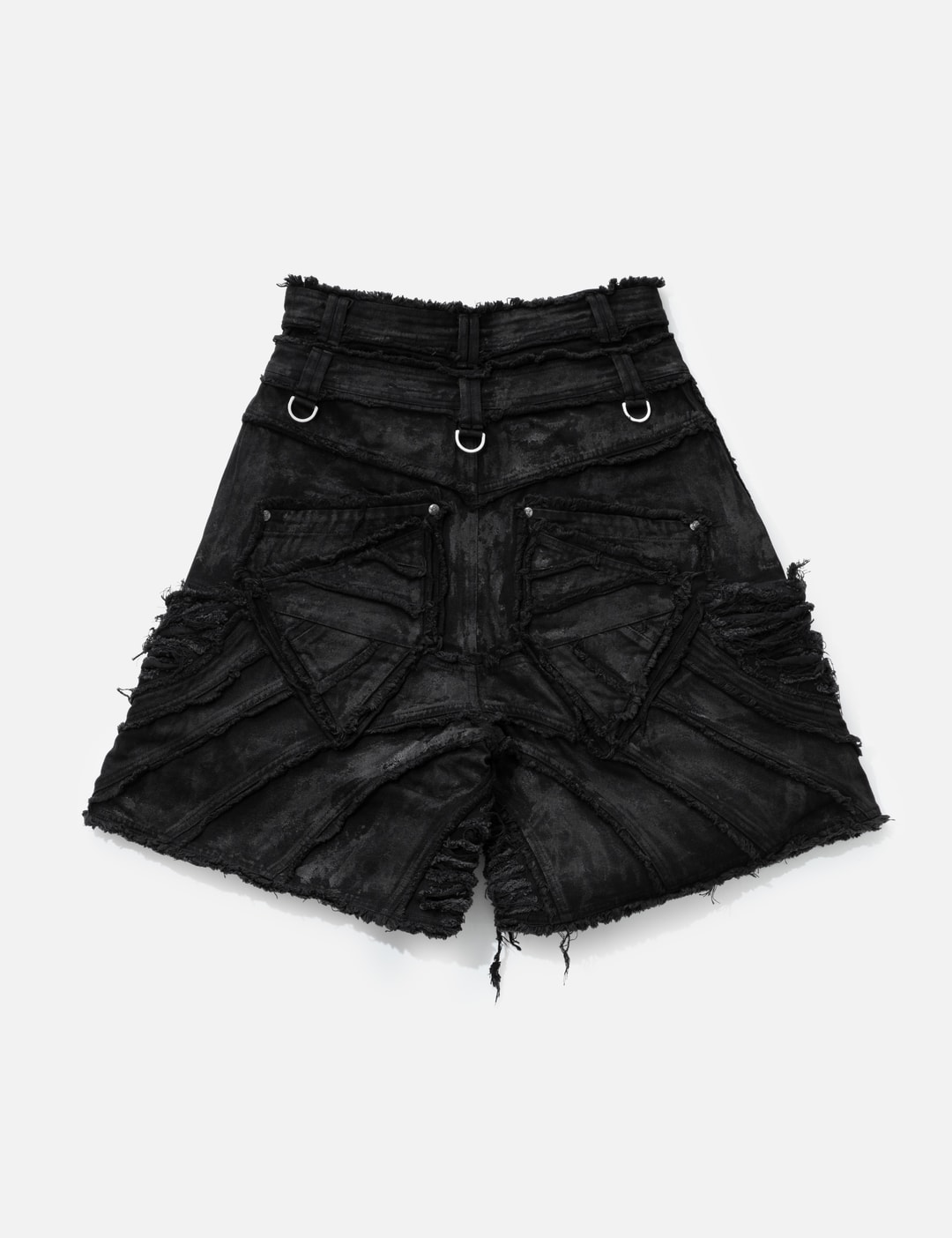 Attached Detachable Waxed Distressed Denims view 17