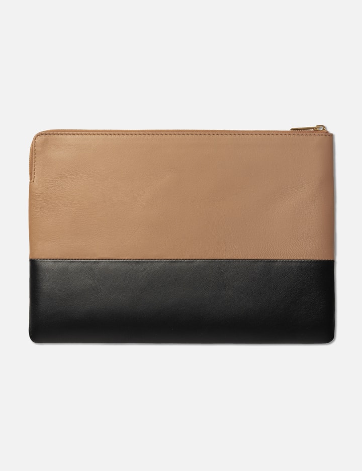 CELINE Two Tone Leather Clutch