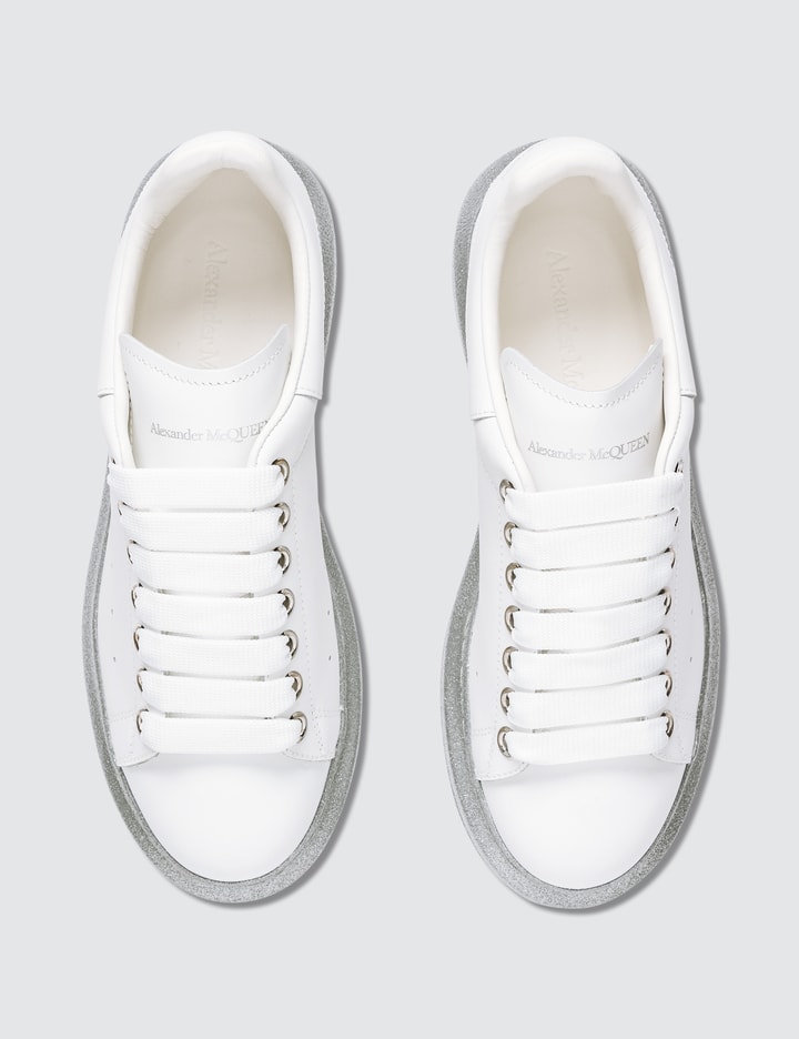 Raised-sole Low-top Leather Trainers With Silver Sole Placeholder Image