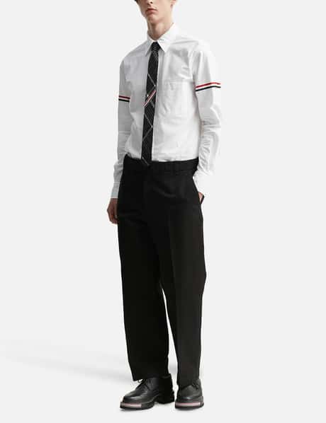 White Oxford Striped Grosgrain Armband Classic Shirt view 14