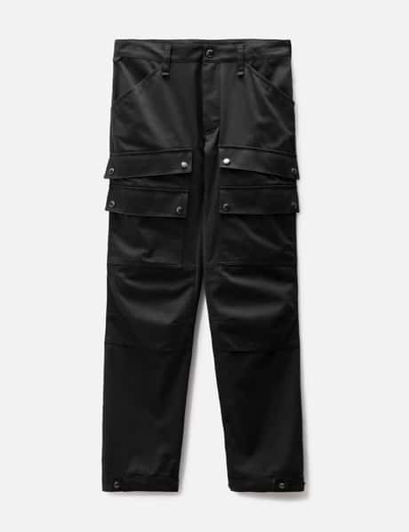 Burberry Embroidered Logo Cotton Cargo Trousers