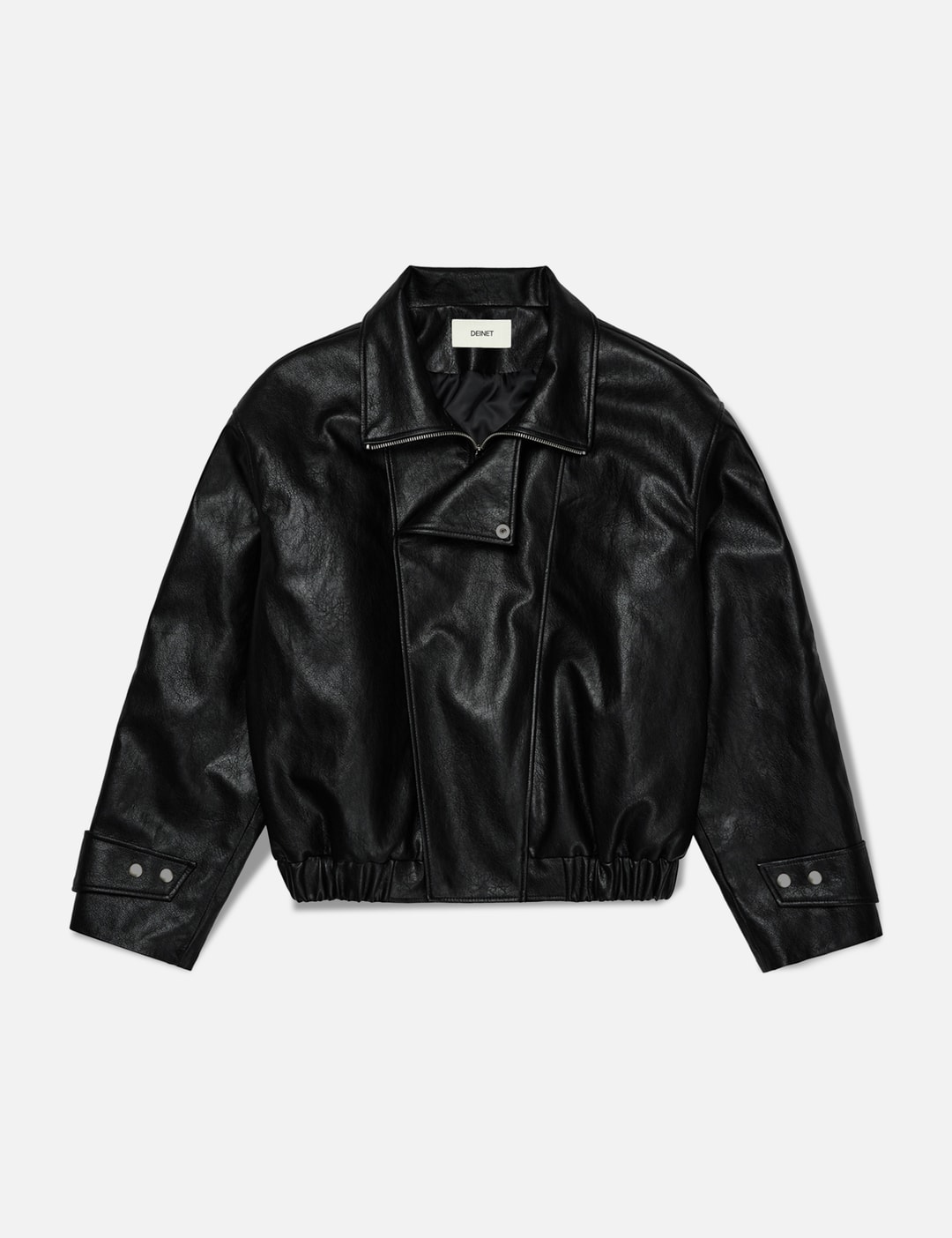 Faux Leather Bomber Jacket view 12