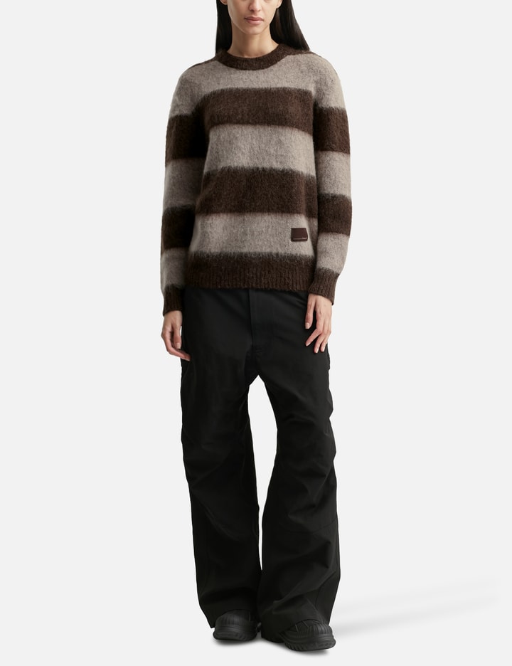 Wool Mohair Striped Knit Sweater Placeholder Image