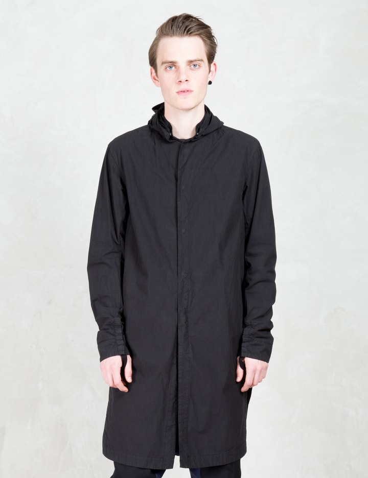 11 By Boris Bidjan Saberi - Hood Coat With Finger Print At Back | HBX