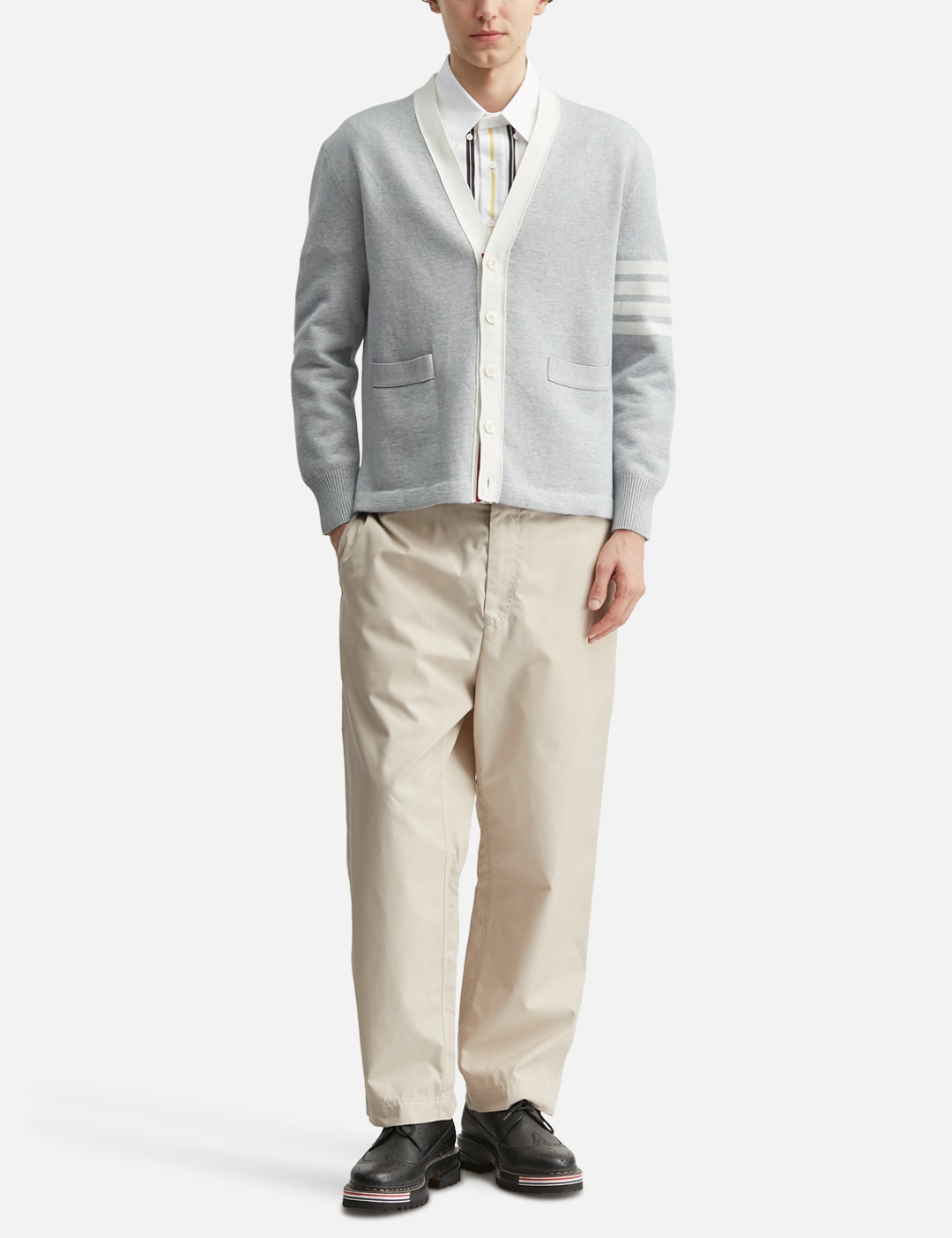 Crest Intarsia Jacquard 4-Bar Rugby Fit Cardigan view 20