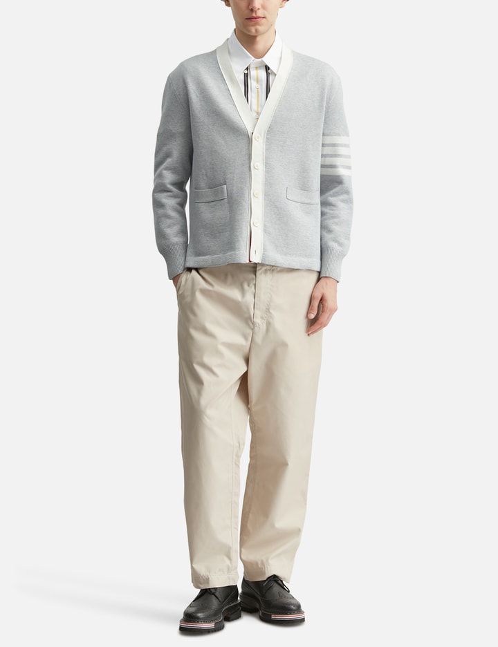 톰브라운 Crest Intarsia Jacquard 4-Bar Rugby Fit Cardigan