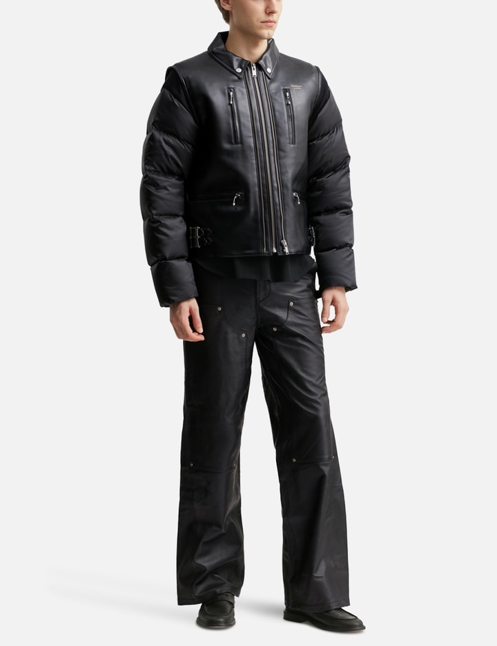 Undercover Up2e4207 Hybrid Biker Jacket In Multi