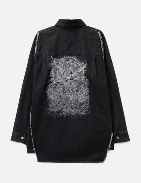 Polyptych Embroidered Denim Shirt view 8