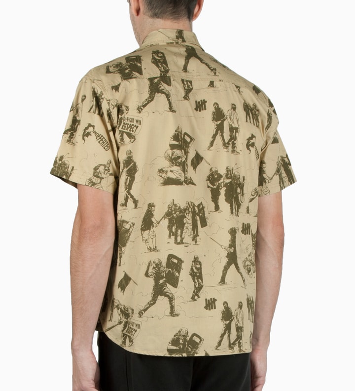 Undefeated Khaki Riot Button Up Shirt