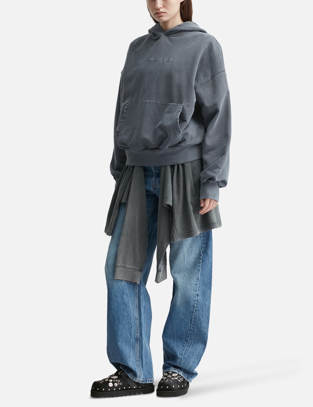 Pigment Dyed Blue Icon Hoodie view 12