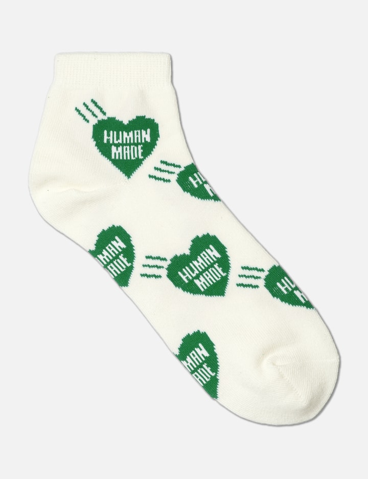 Shop Human Made Heart Short Socks In Green