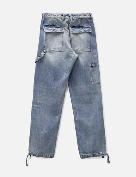 Rhude - レザ デニム ダブルニー パンツ | HBX - ハイプビースト  