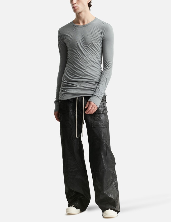 Rick Owens Double Long Sleeve T-shirt In Gray