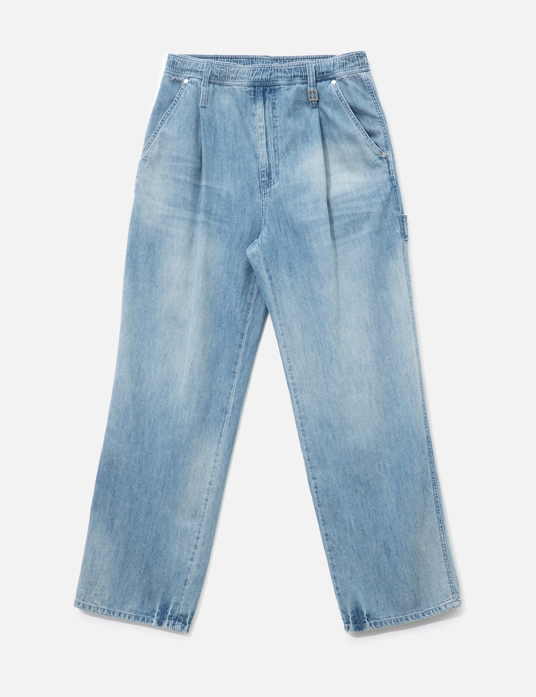 Blue Lightweight Banding Denim Pants