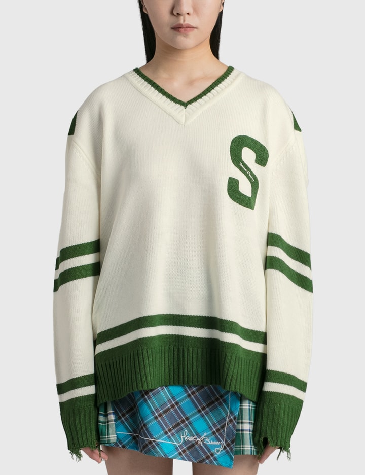 House Of Sunny Ice Breaker Brand-embroidered Knitted Jumper In Green