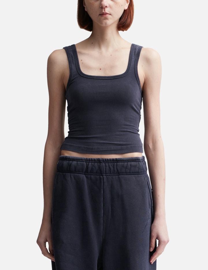 Shop Entire Studios Square Neck Tank In Navy