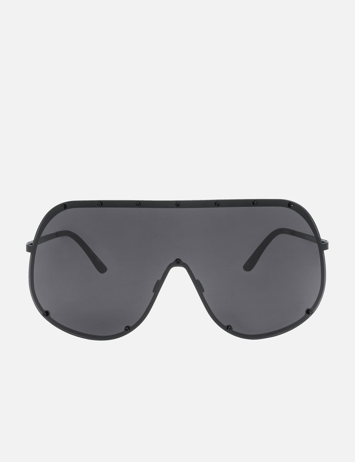 Rick Owens Shield Sunglasses In Black