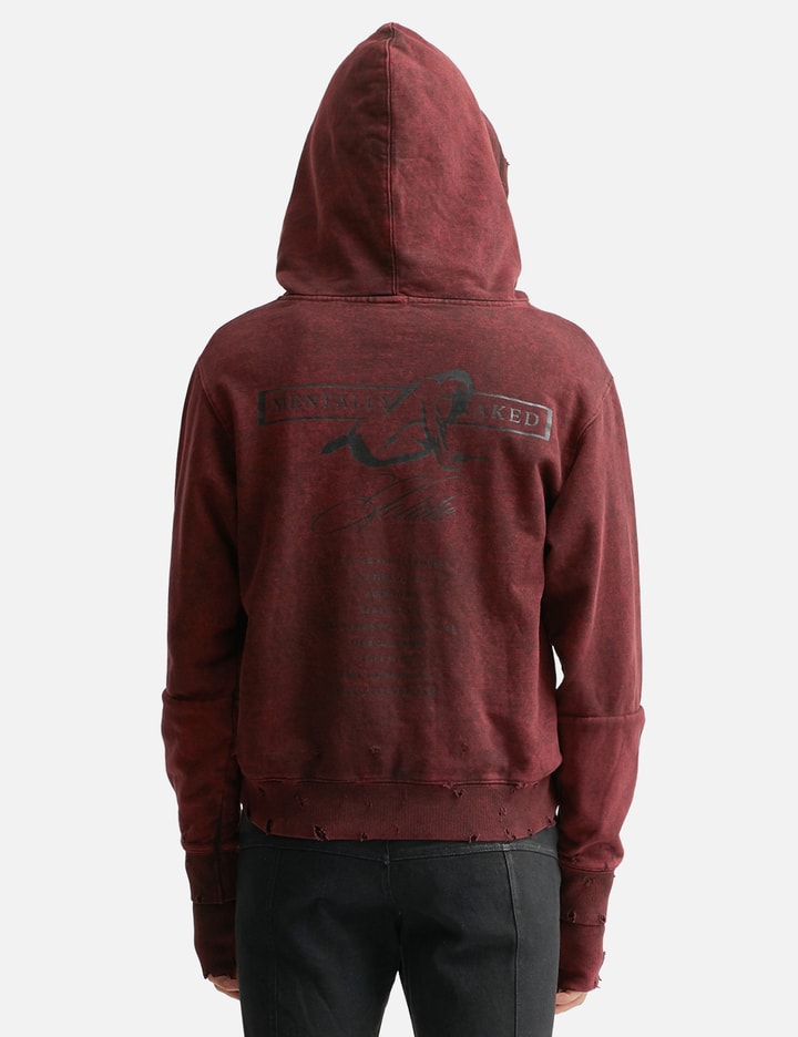 Distressed GC Curved Red Zipper Hoodie Placeholder Image
