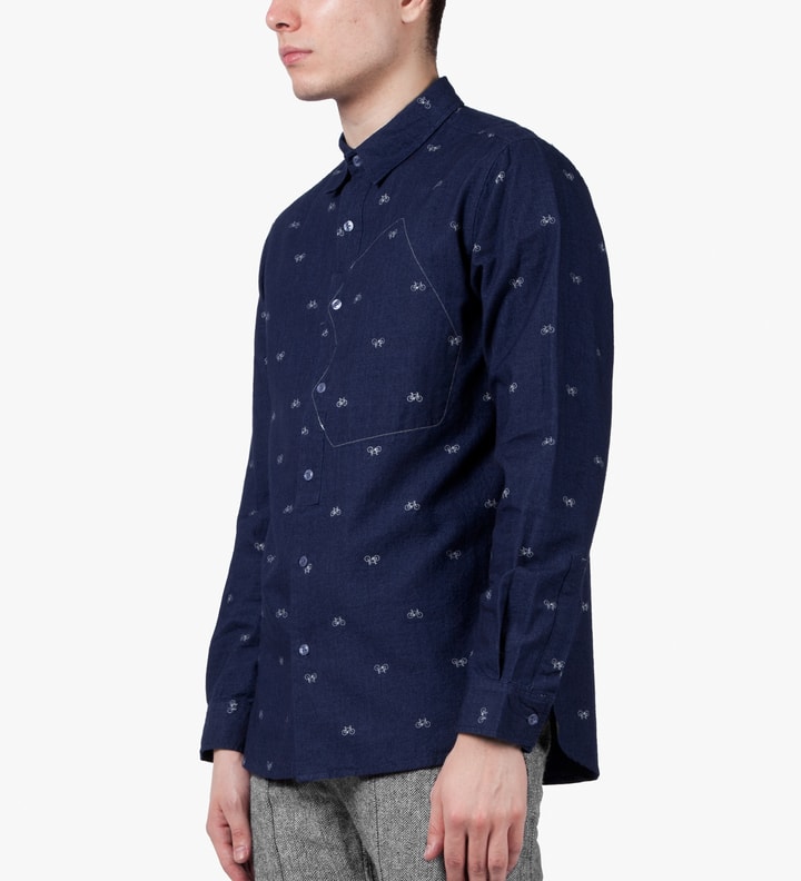 Navy Hidden Map Pockets Shirt Placeholder Image