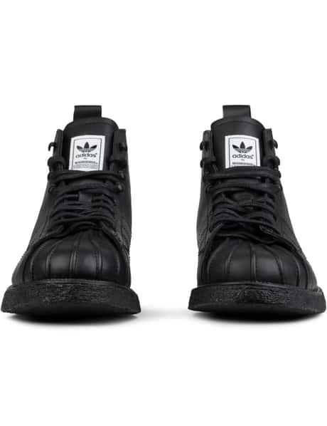 adidas Originals - Adidas Originals X Neighborhood Black Leather Nh Shelltoe Boots | HBX adidas Originals - Adidas Originals X Neighborhood Black Leather Nh Shelltoe Boots | HBX