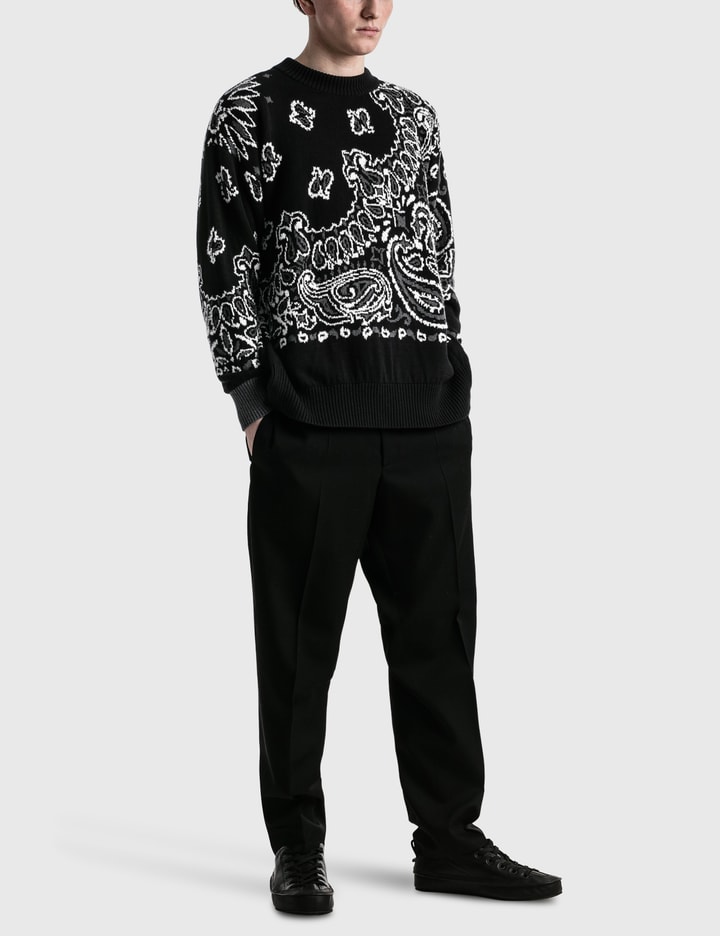 Sacai - バンダナニット プルオーバー | HBX - ハイプビースト  