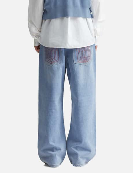 Light Blue Straight Leg Denim view 12