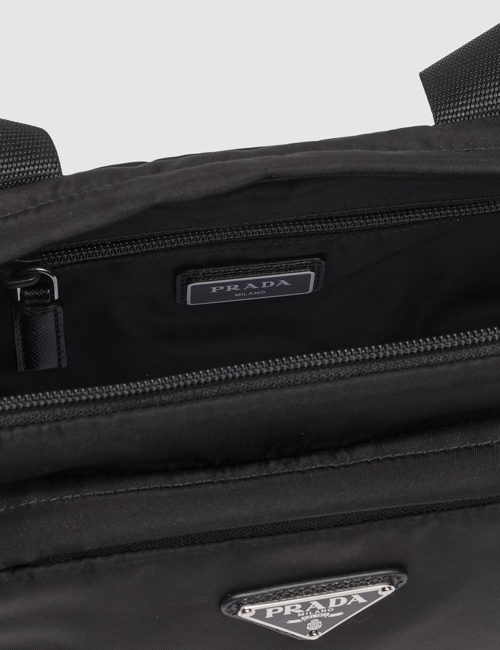 Prada Logo-Plaque Shoulder Bag - Grey for Men