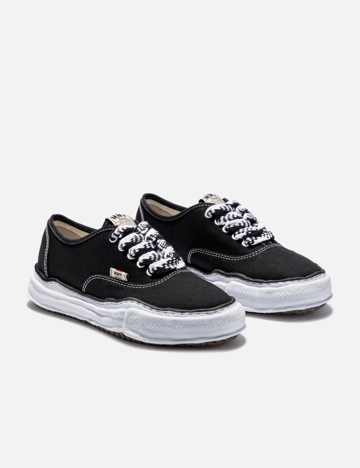 Shop Miharayasuhiro Baker Og Sole Canvas Combination Color Low-top Sneaker In Black