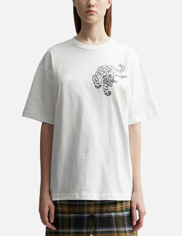 'Kenzo Star Tiger' Oversized Embroidered T-shirt Placeholder Image