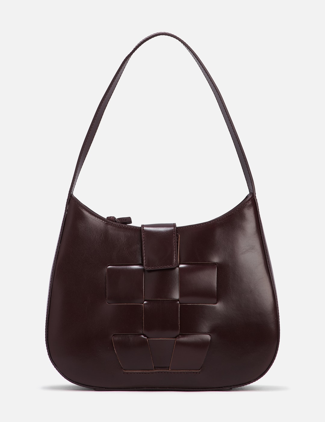 Brown Bauza woven-leather shoulder bag, Hereu