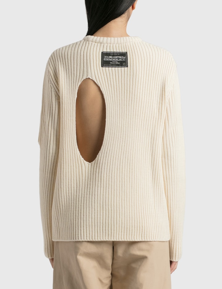 ASYMMETRIC CUT OUT KNIT PULLOVER Placeholder Image