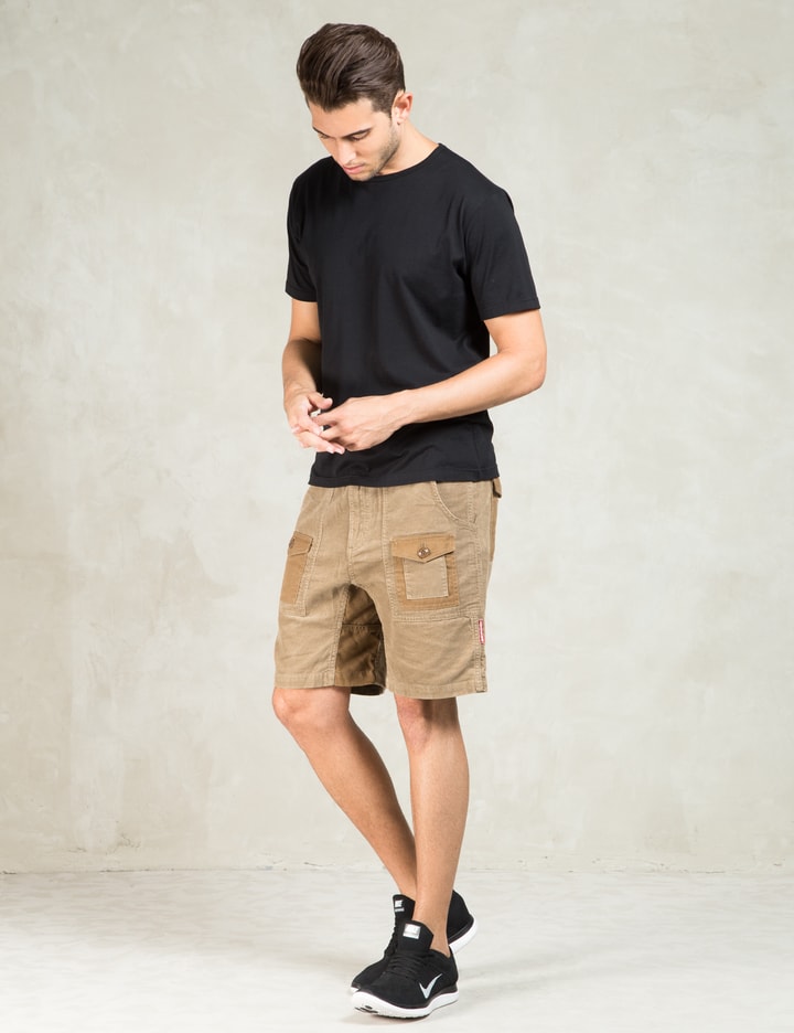 Beige Hemp Corduroy Bush Shorts Placeholder Image