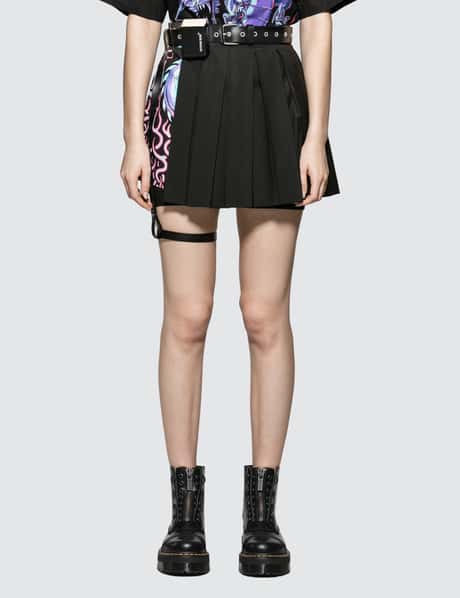 Hyein Seo - Pleated Skirt With Leather Garter Belt | HBX Hyein Seo - Pleated Skirt With Leather Garter Belt | HBX