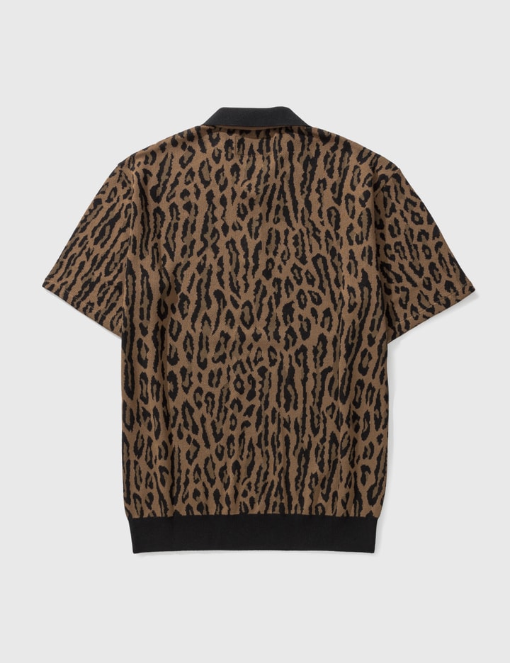 Leopard Knit Polo Shirt Placeholder Image