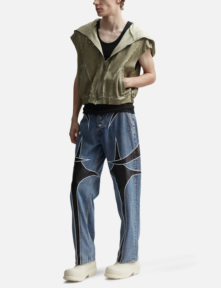 TC Leather Denim Pants Placeholder Image