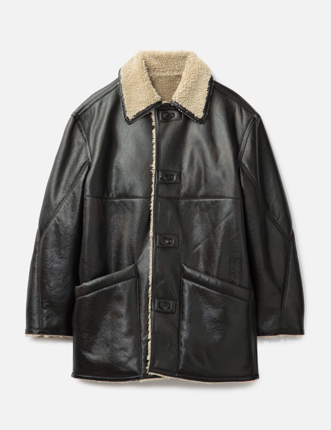 Reversible Fake Shearling Coat view 12