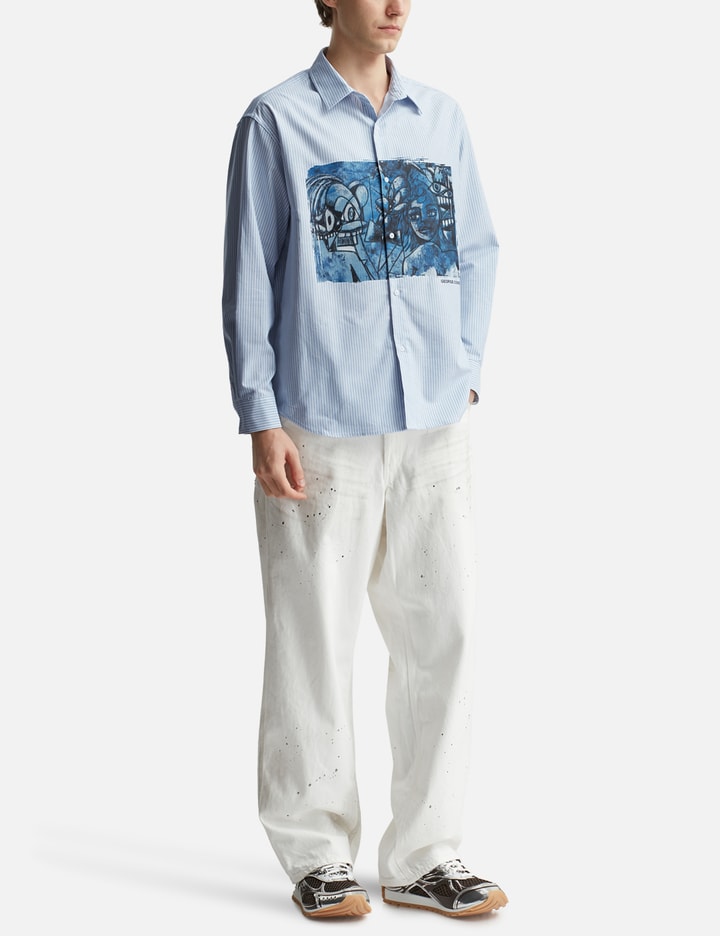 Hypebeast Hypebeast X George Condo Stripe Oxford Shirt