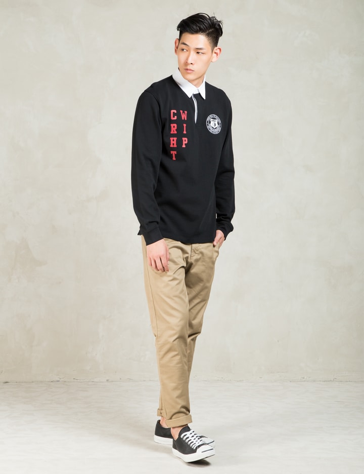 Black/Fire Truck L/S Crht Wip Polo Placeholder Image