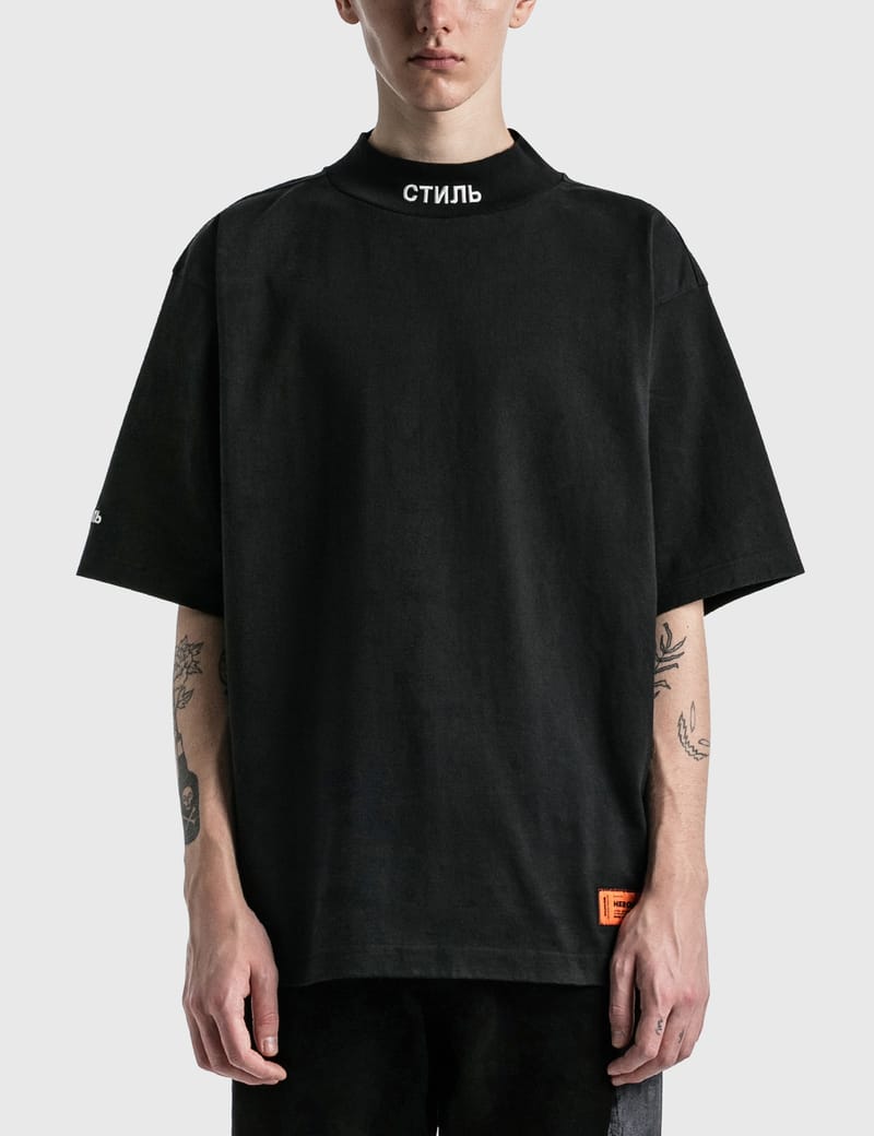 HERON PRESTON ブラック タートルネック カットソー HERON 