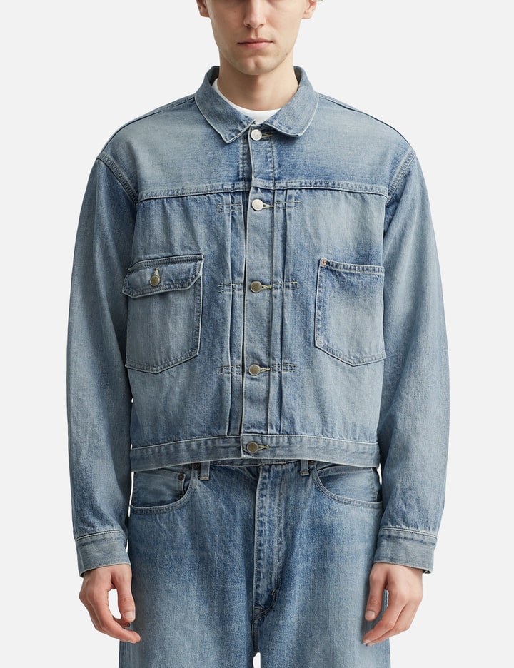 Unlikely Time Travel Trucker Jacket 1977wash In Blue